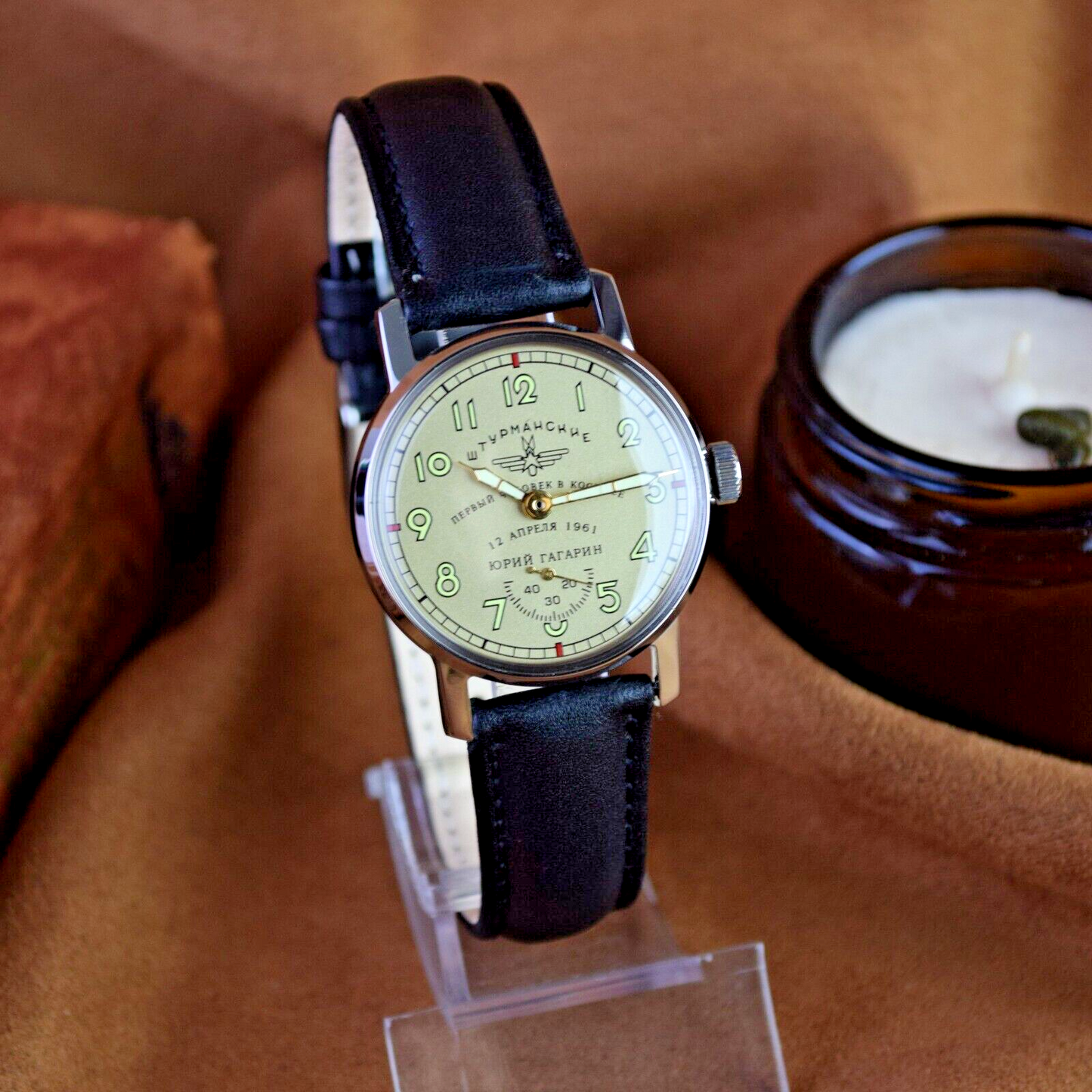 Soviet Vintage WristWatch Pobeda Sturmanskie Yuri Gagarin Mechanical Watch USSR