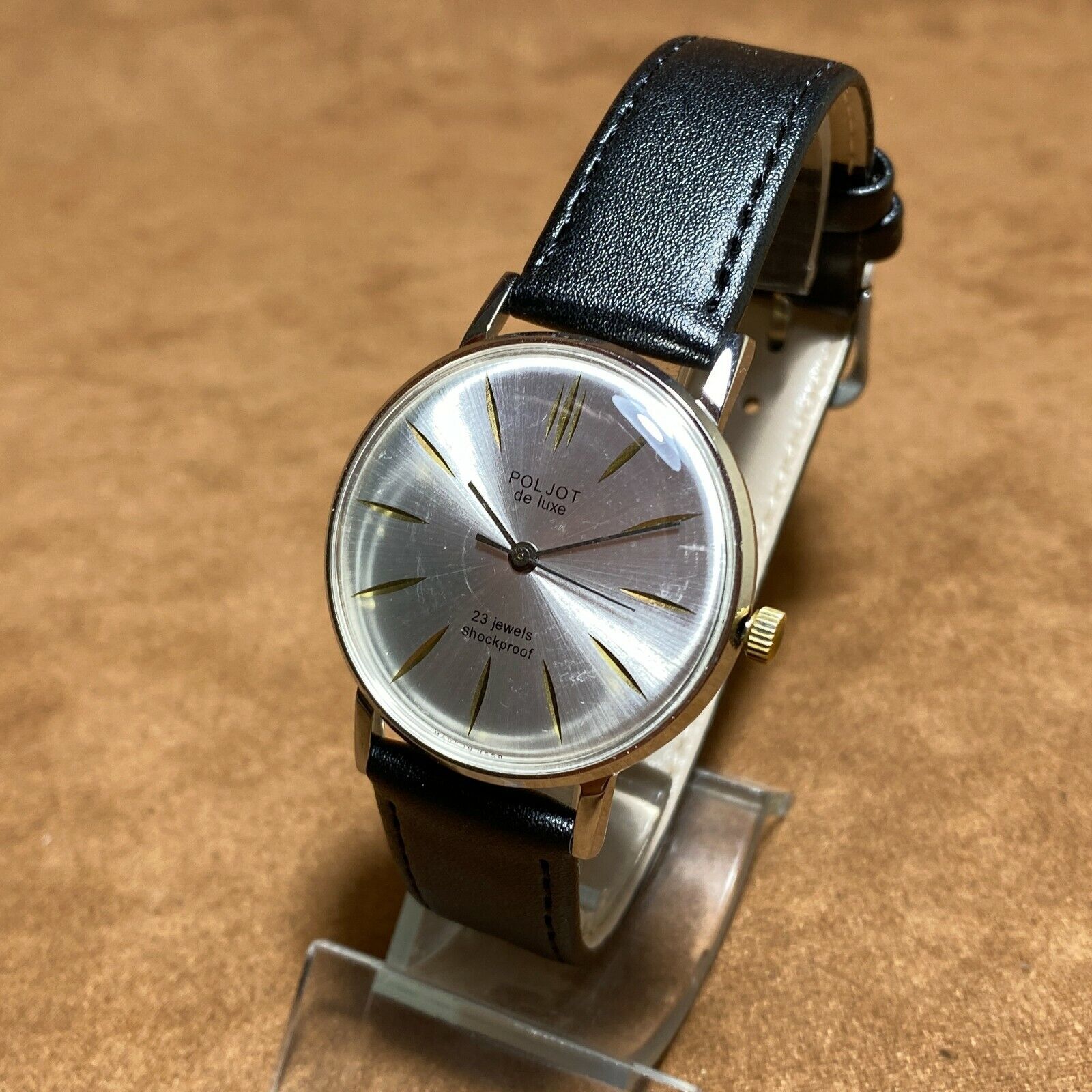 Vintage Poljot Vimpel Cal. 2209 Vintage Ultra Slim Gold Soviet Watch 23 Jewels