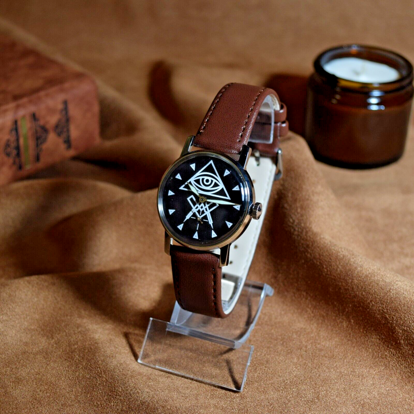 Soviet Wristwatch Pobeda Masonic Style Vintage ZIM Mens Military Wristwatch USSR