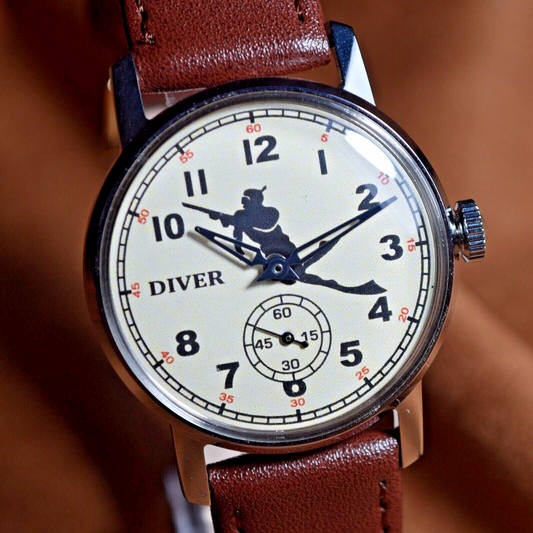 Soviet Wristwatch Pobeda DIVER Vintage ZIM Mens Soviet Military Wristwatch USSR
