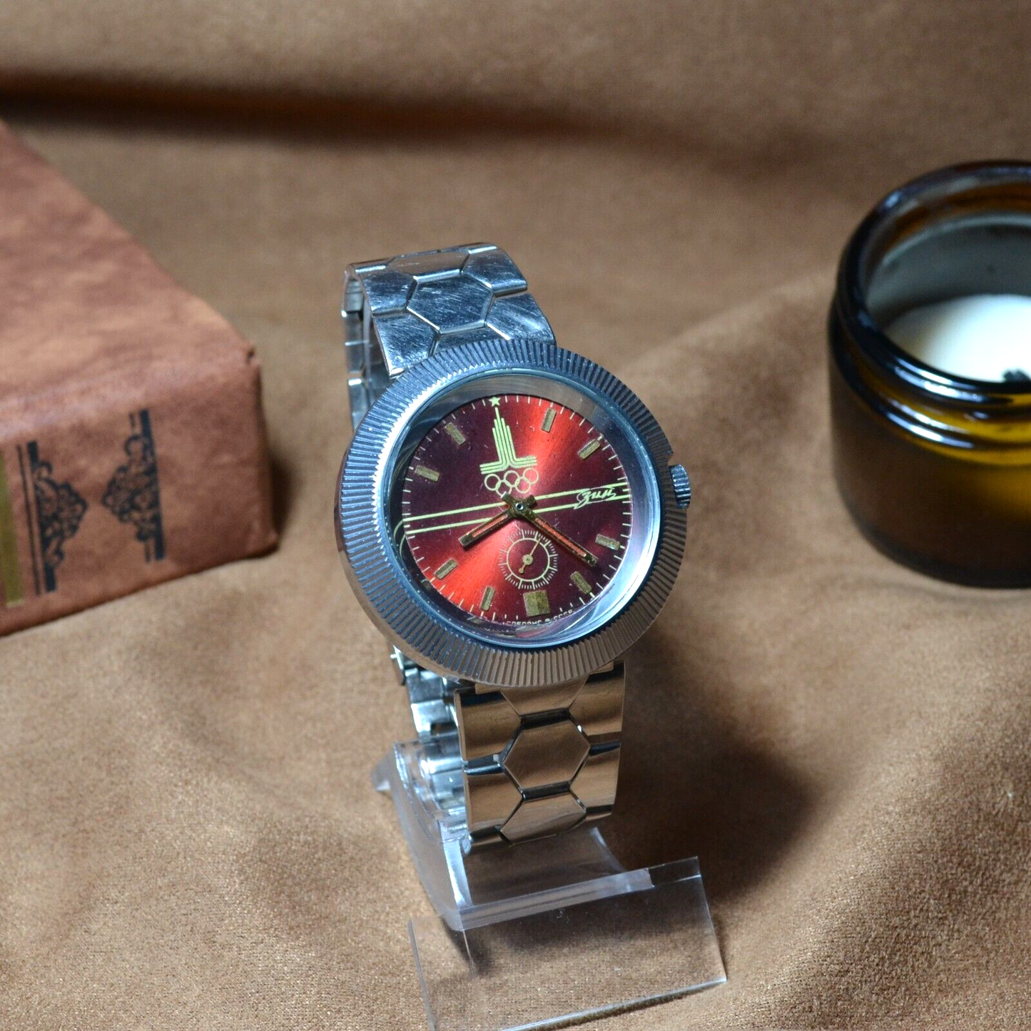 SOVIET RARE Watch POBEDA ZIM Olympic Games Vintage Mens Wristwatch Pobeda Soviet