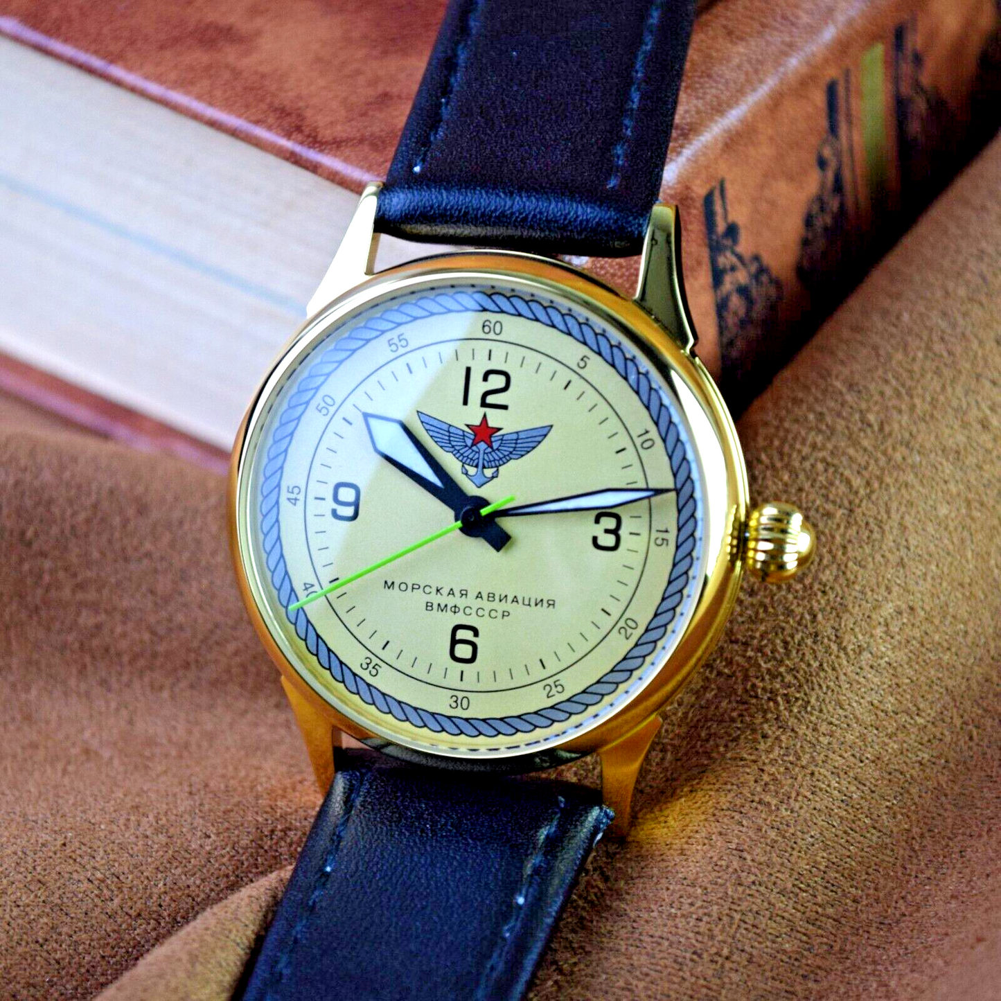 RARE Soviet Wristwatch Raketa Aviator Mens Mechanical Watch Vintage 2609 НA USSR