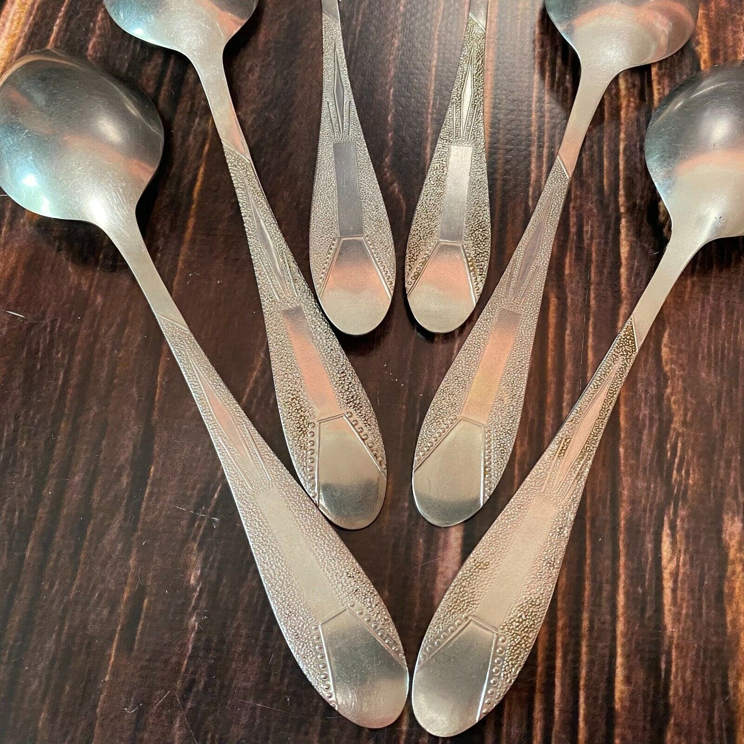 Soviet Table Spoons 6 pcs Space Program Satellites Gagarin Original  SPOONS USSR