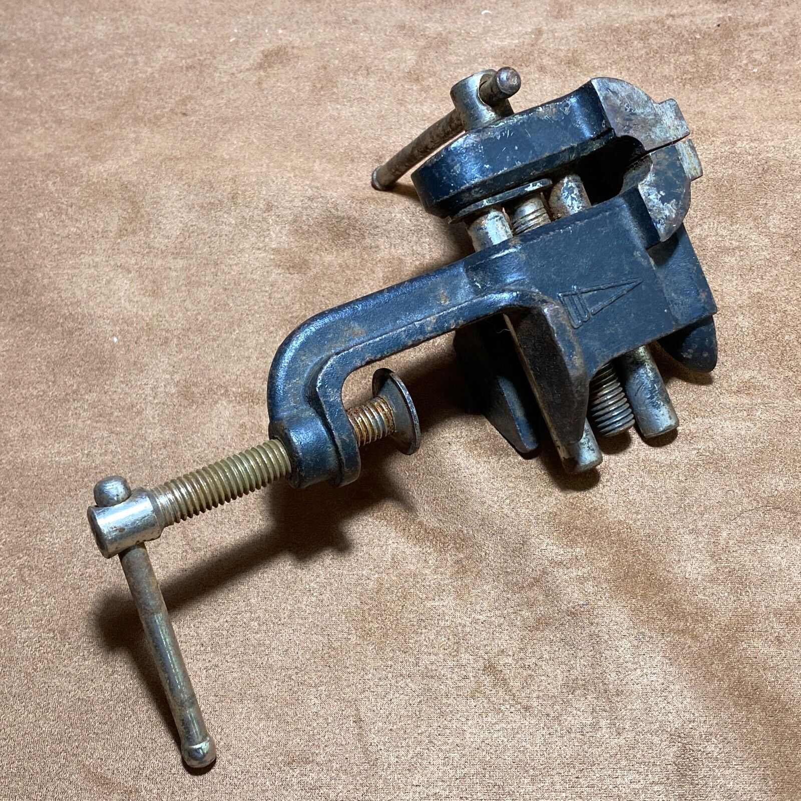 Soviet Mini Jewelry Vise with Anvil Vintage Vise Made in USSR 1960s