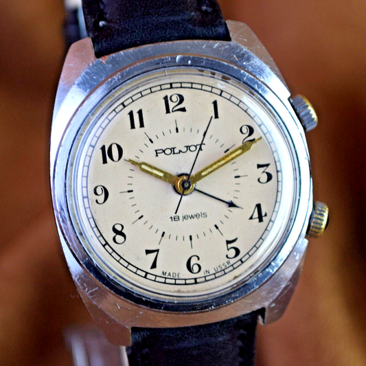 Soviet Vintage Watch POLJOT Alarm Mechanical Wrist Watch Signal Vintage USSR