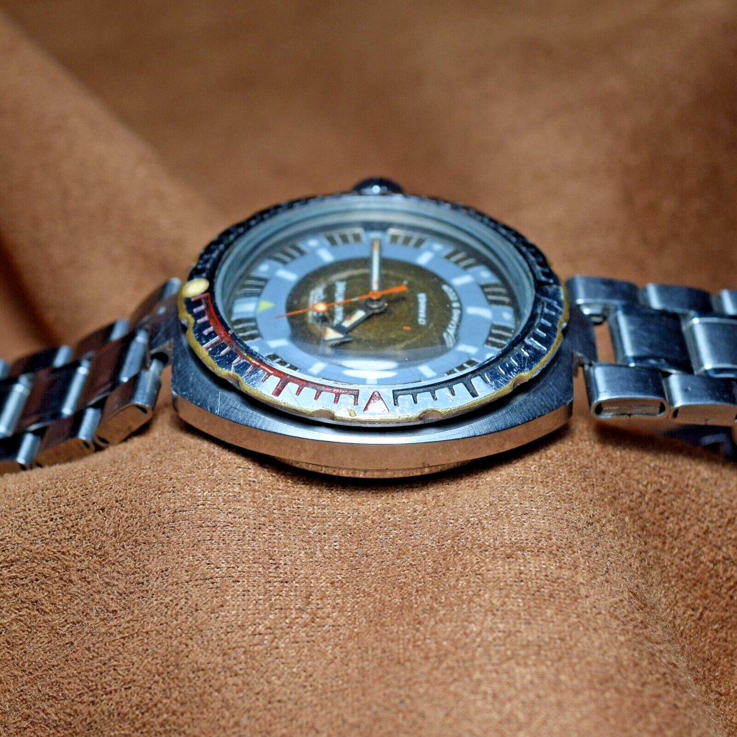 Soviet Wristwatch VOSTOK AMPHIBIAN Diver 200M VINTAGE WATCH Gray Dial USSR Watch