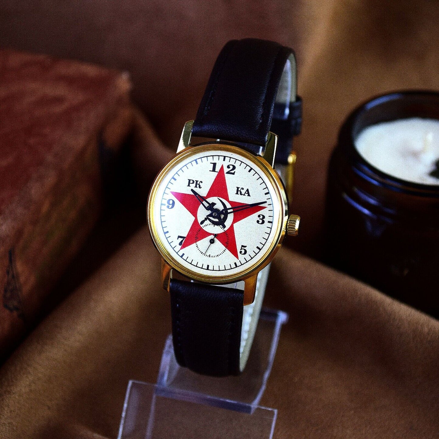 Soviet Watch Pobeda Red Star Vintage Mens Mechanical Watch Vintage 15 Jewels