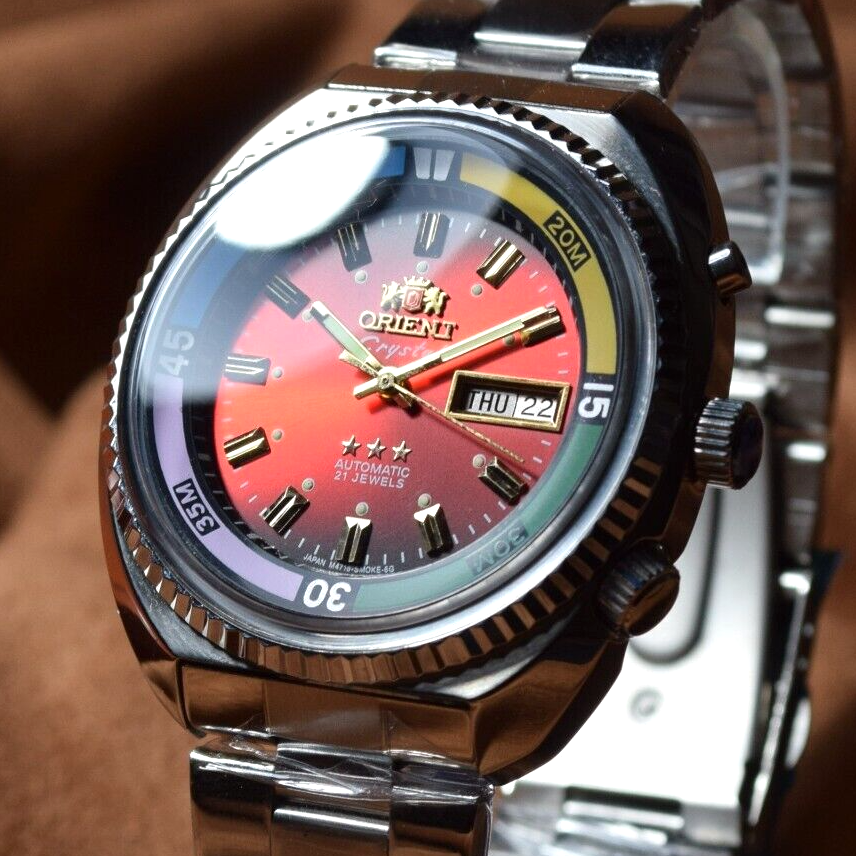 Japan Automatic Watch Orient KING DIVER watch KD 21 JEWELS Original Red Dial SK