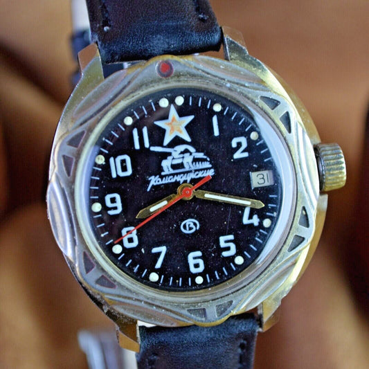 Soviet Watch Vostok Komandirskie Military Equipment Vintage Mens Watch Soviet