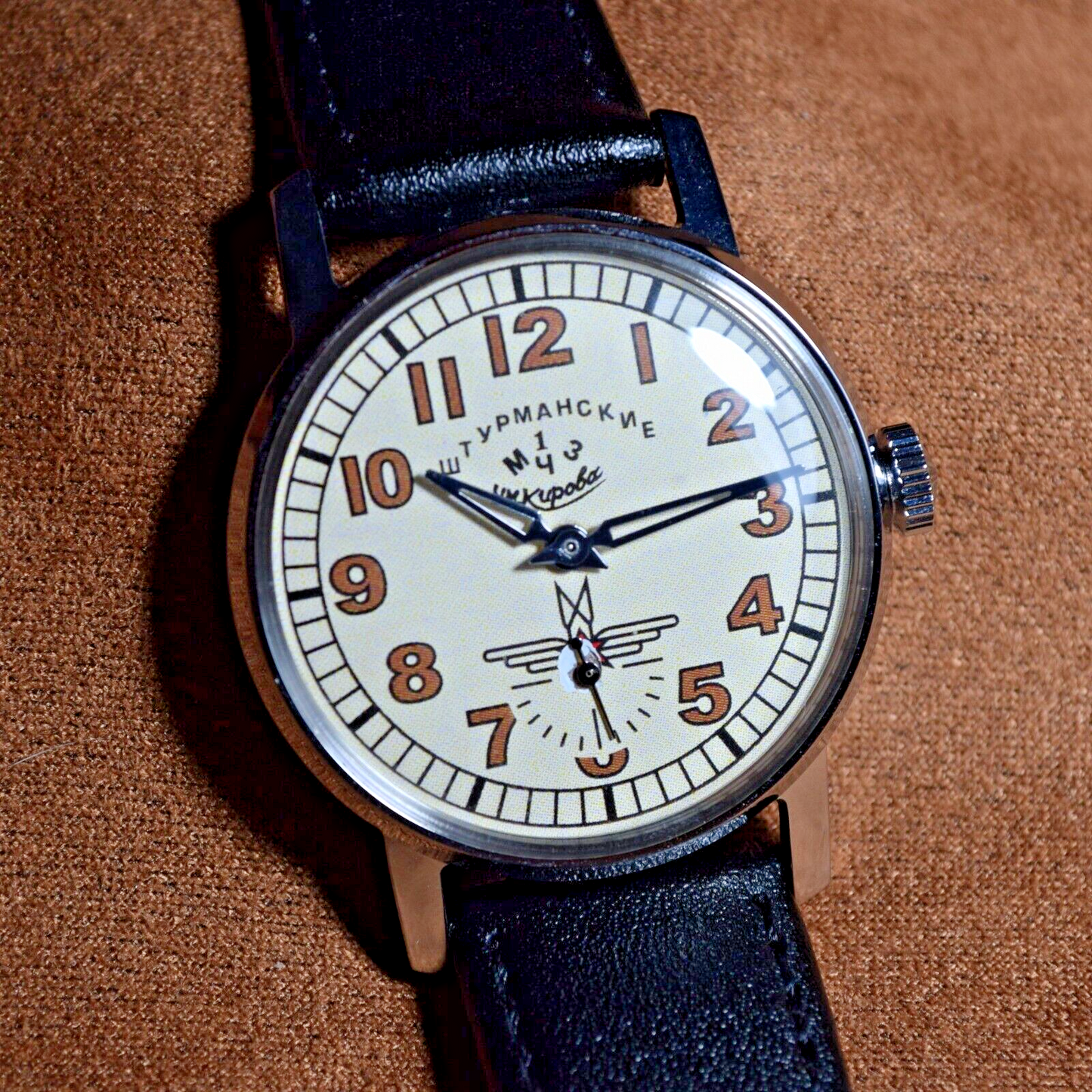 Soviet Wristwatch Pobeda STURMANSKIE Vintage ZIM Mens Soviet Military Wristwatch