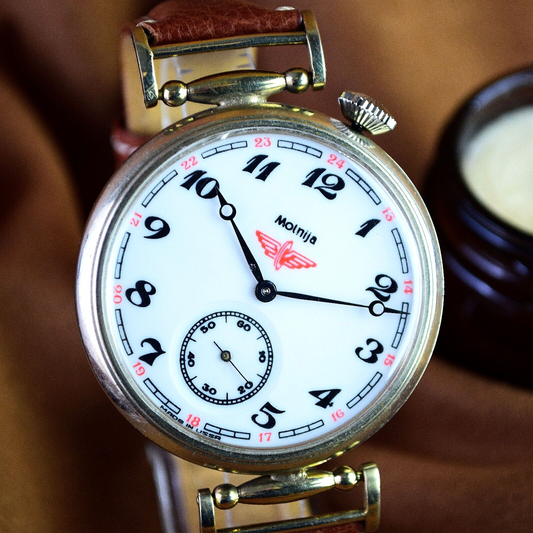 RARE Soviet Wristwatch Marriage Original Classic Vintage Mens Watch White Dial