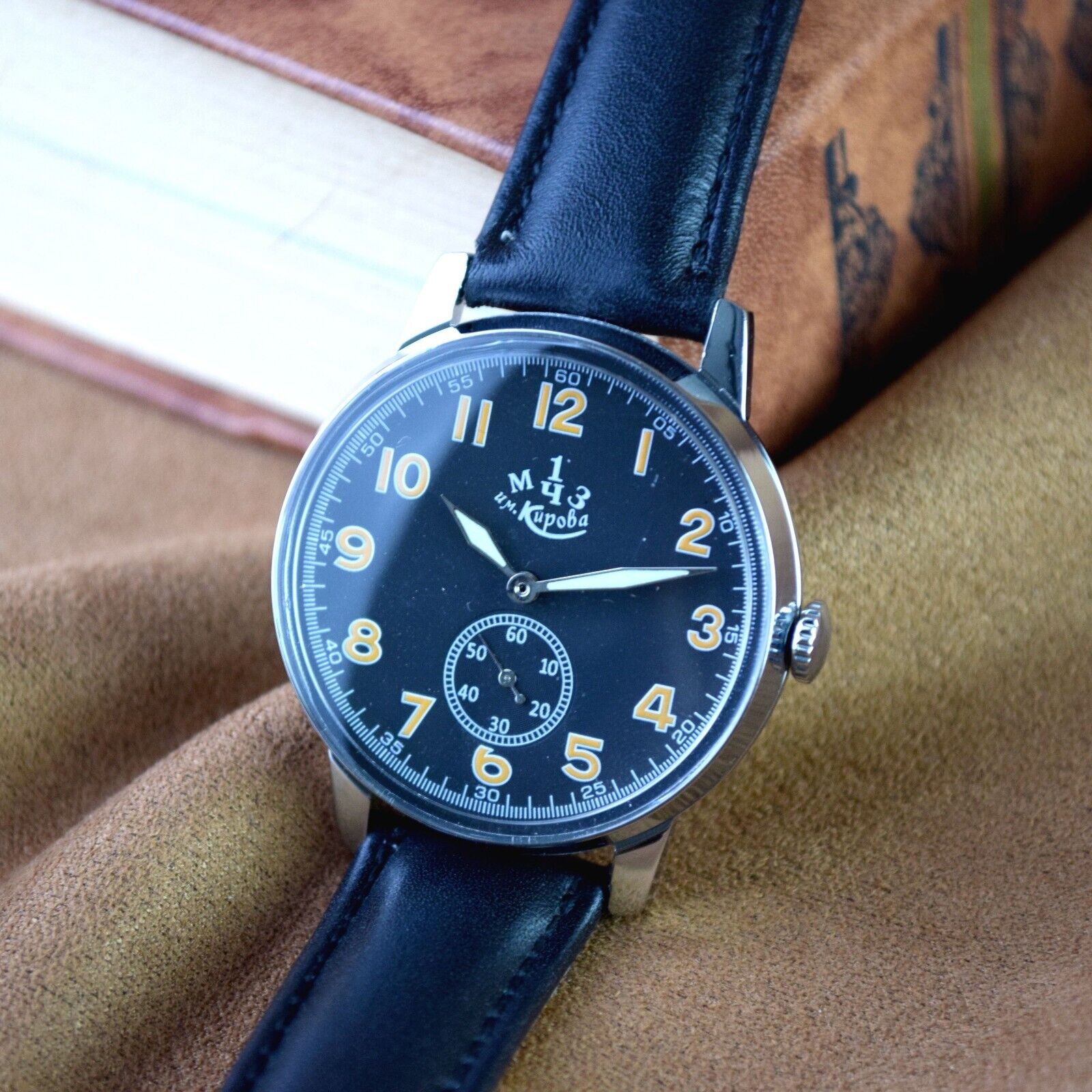 Vintage Military Pobeda Watch USSR Pilot Aviation Mechanical Mens Wristwatch