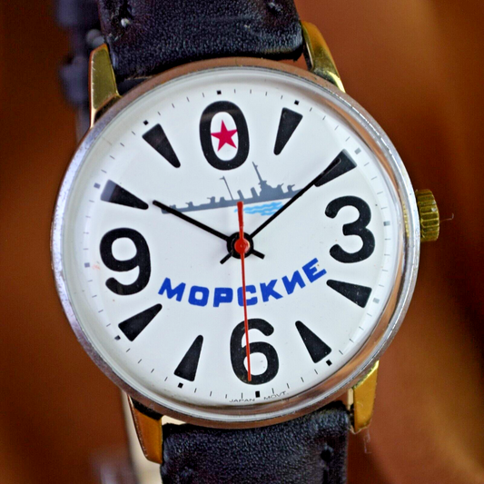 Vintage Wristwatch Raketa BIG ZERO Marine Soviet Watch Watch Montre Homme USSR