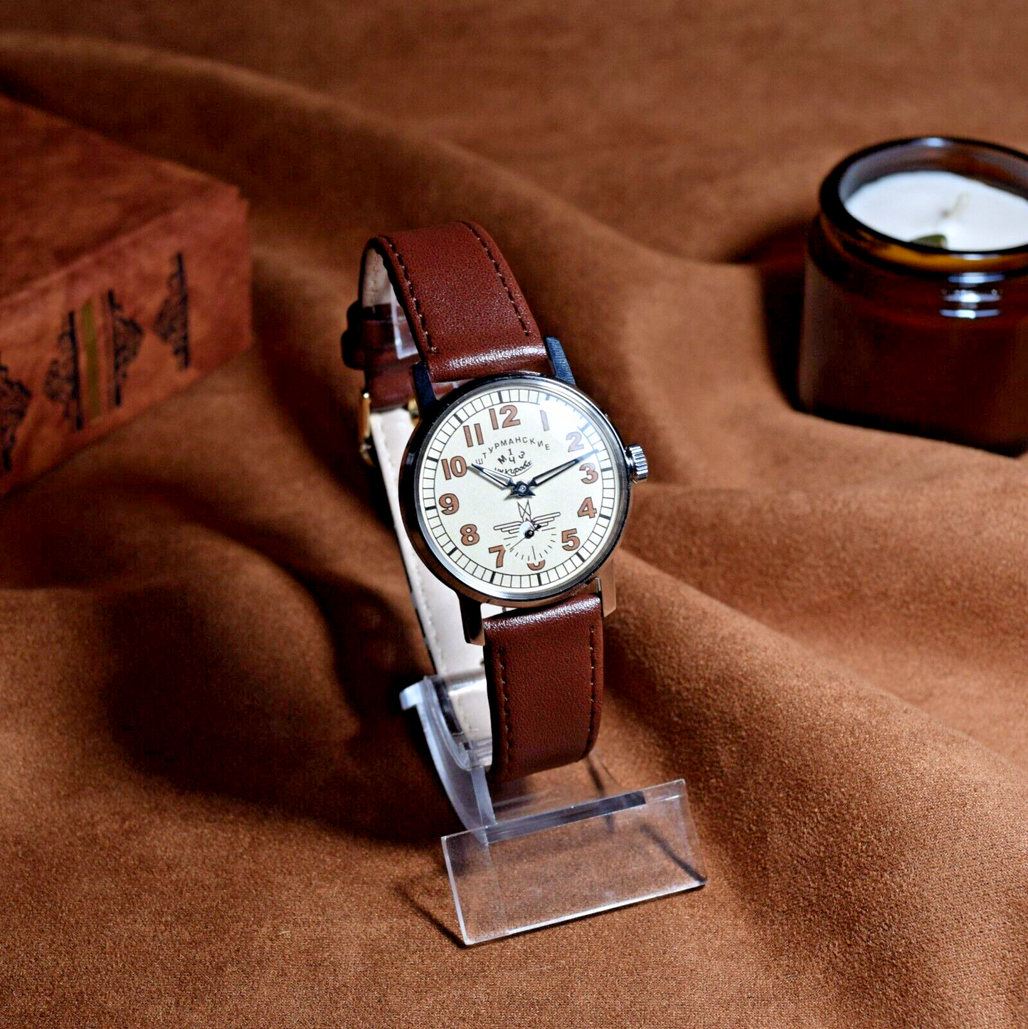 Soviet Wristwatch Pobeda STURMANSKIE Vintage ZIM Mens Soviet Military Wristwatch