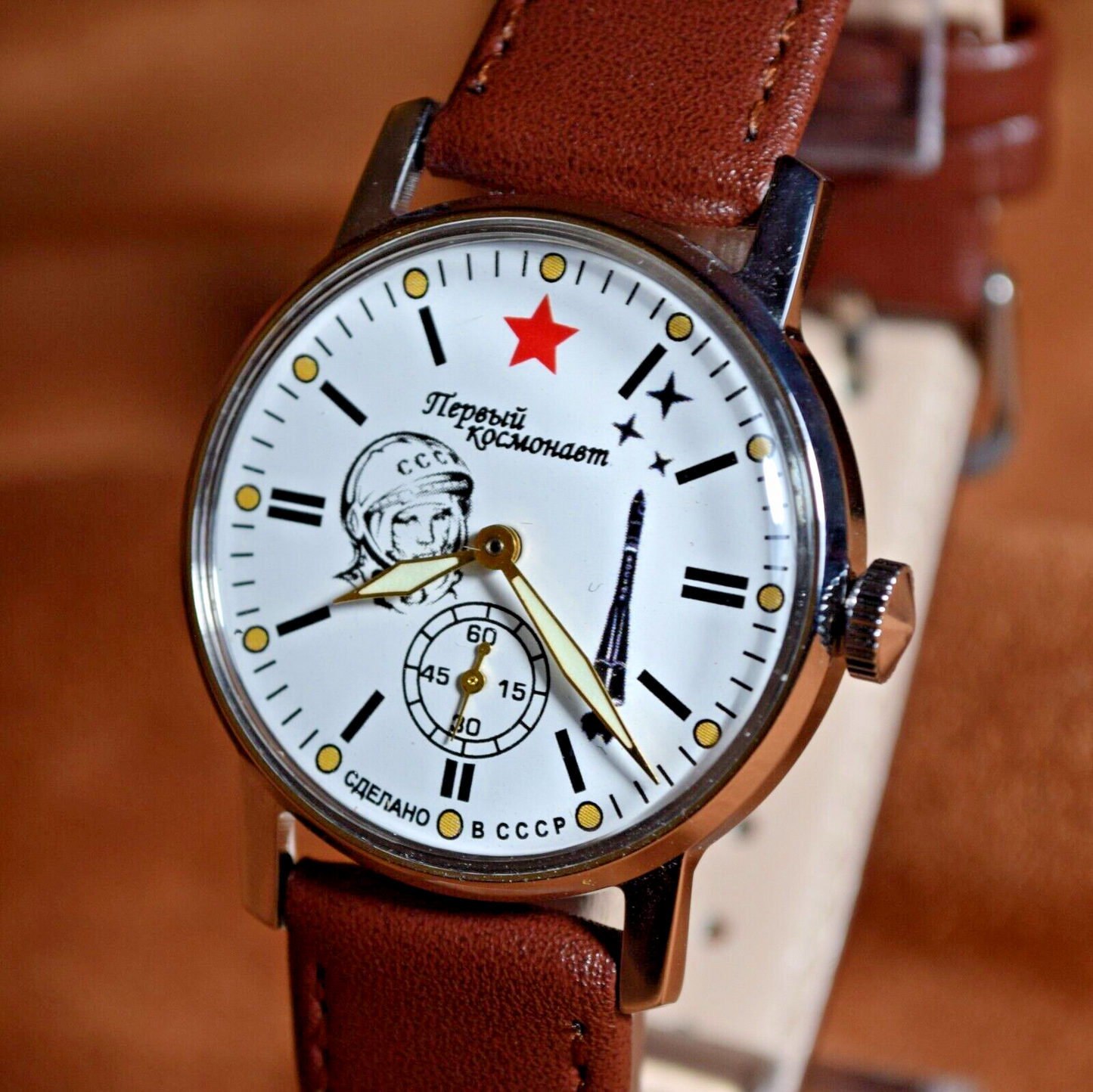 Soviet WristWatch Pobeda Space Program Yuri Gagarin Soviet Vintage Watch USSR