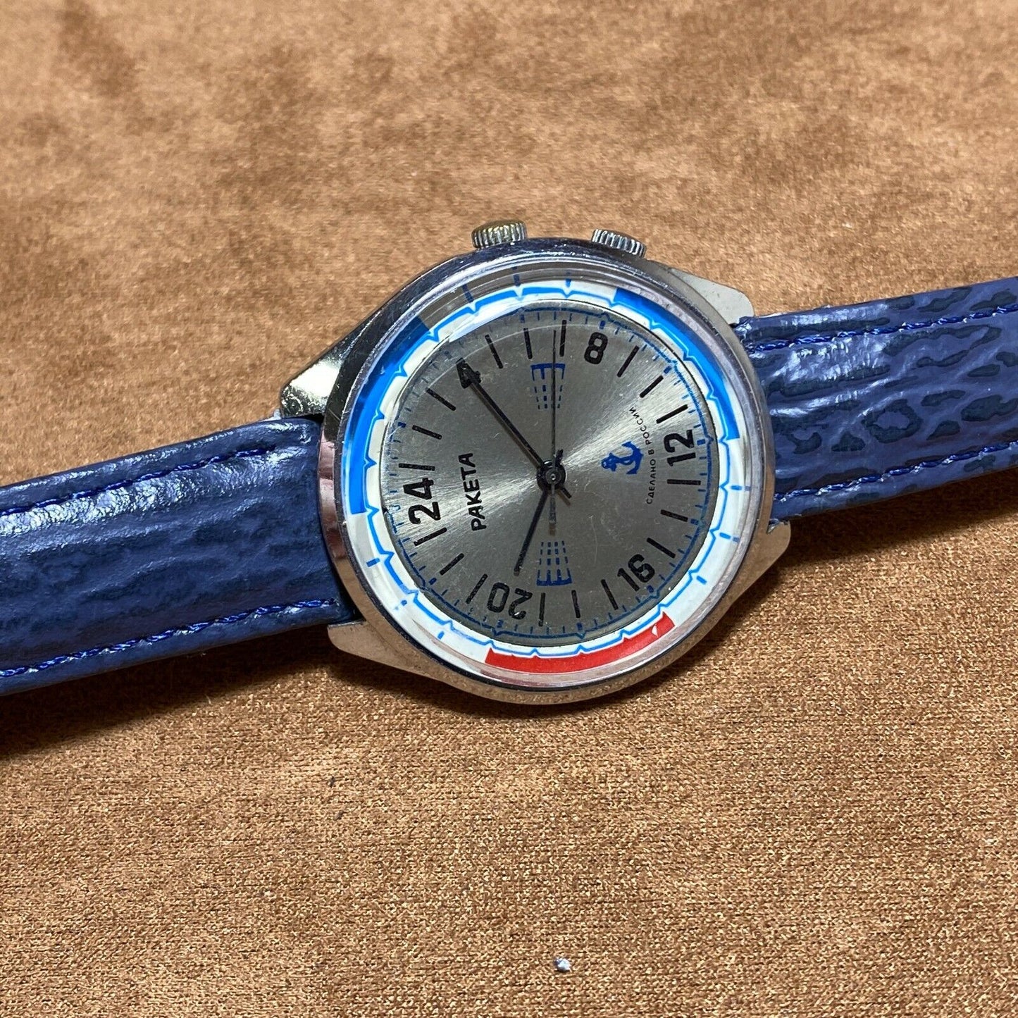 Soviet Watch RAKETA 24 HOURS Antarctic POLAR NAVY 2623 H USSR Watch Vintage 