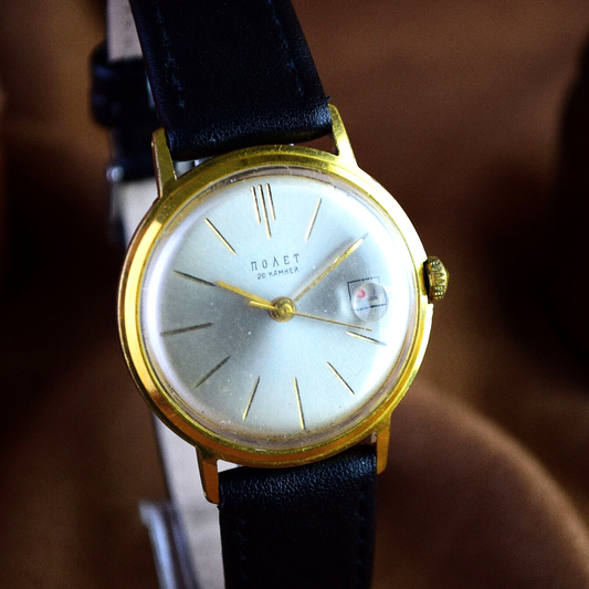 Soviet Poljot Automatic Watch Ultra Slim 29 Jewels USSR Vintage Mens Watch