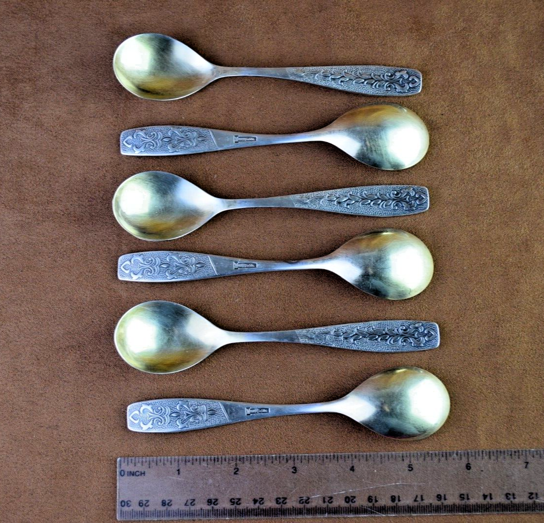 Vintage Soviet Set of 6 Tea Spoons Gold Plated Vintage Spoons Zish Vintage