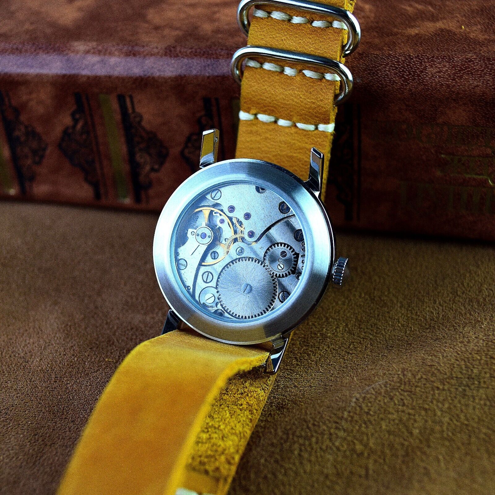 Vintage Watch Pobeda Shturmanskie Yuri Gagarin Soviet Watch with Leather Band