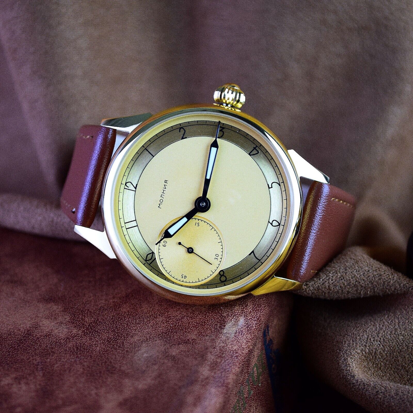 Soviet Wristwatch Marriage Classic Gold Dial Montre Homme VINTAGE Watch USSR