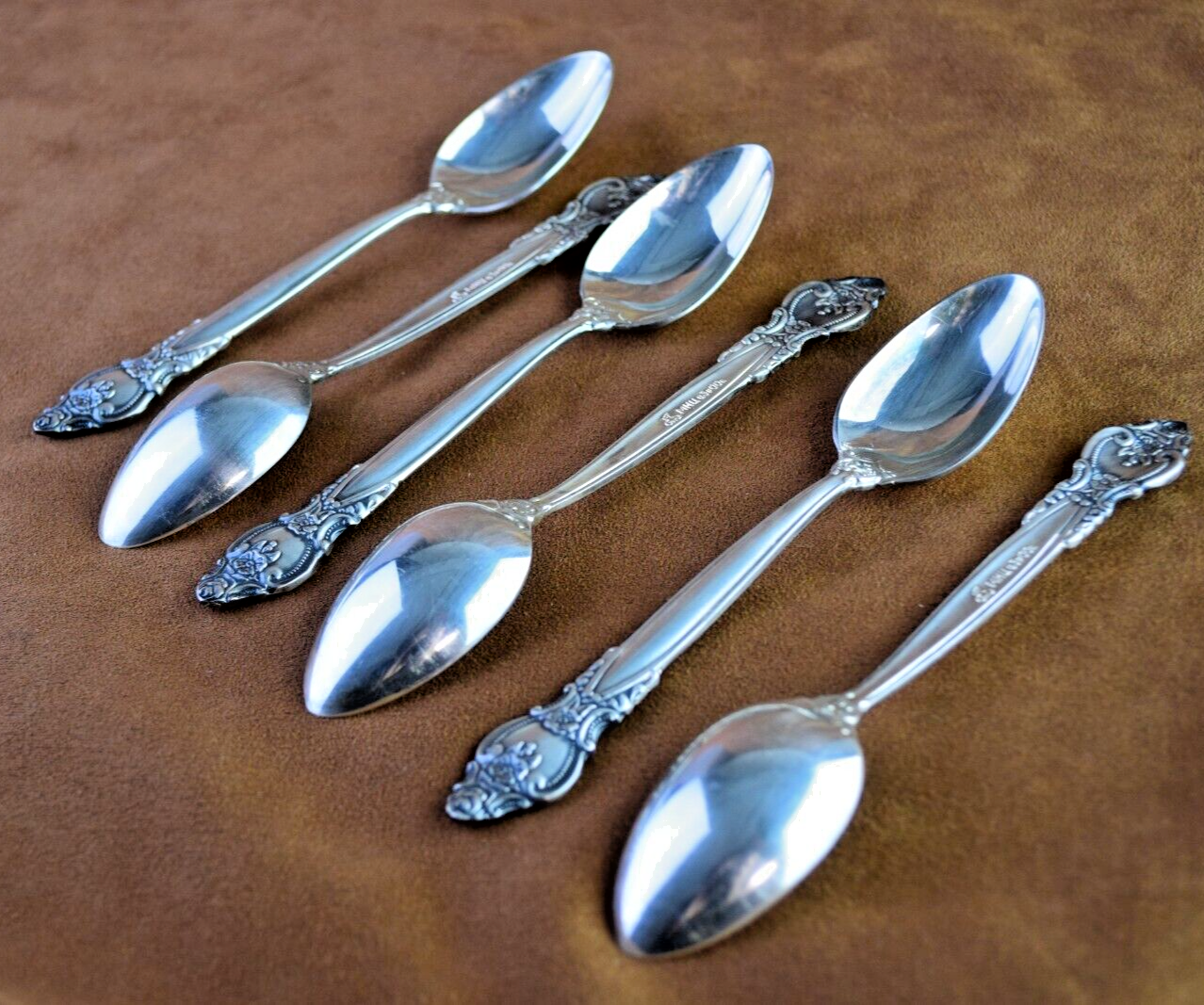 Vintage Soviet Set of 6 Tea Spoons Wild Rose Pattern Vintage Spoons Zish Vintage