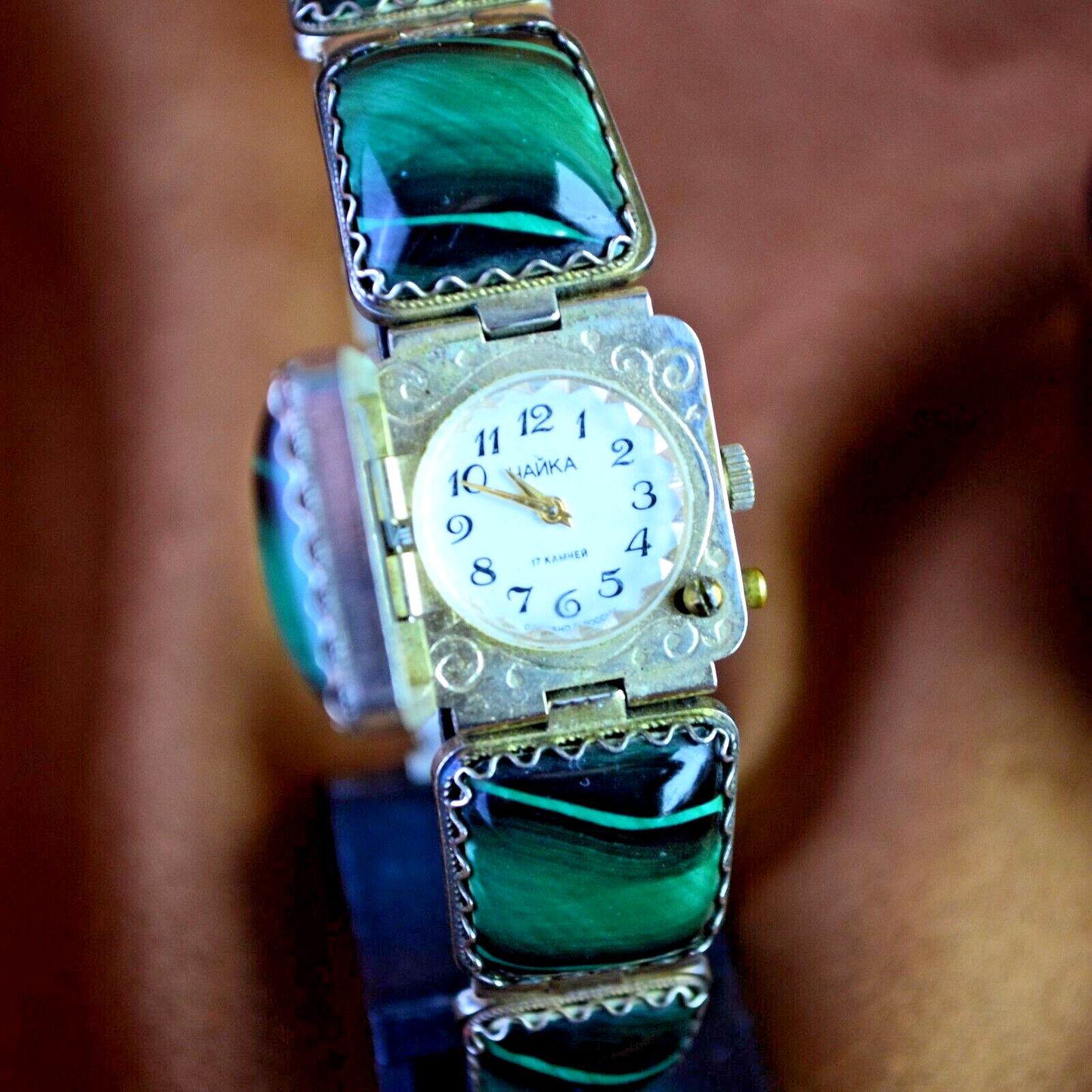 Soviet Ladies Wristwatch CHAIKA Colored Enamel Vintage Women's Watch Chaika