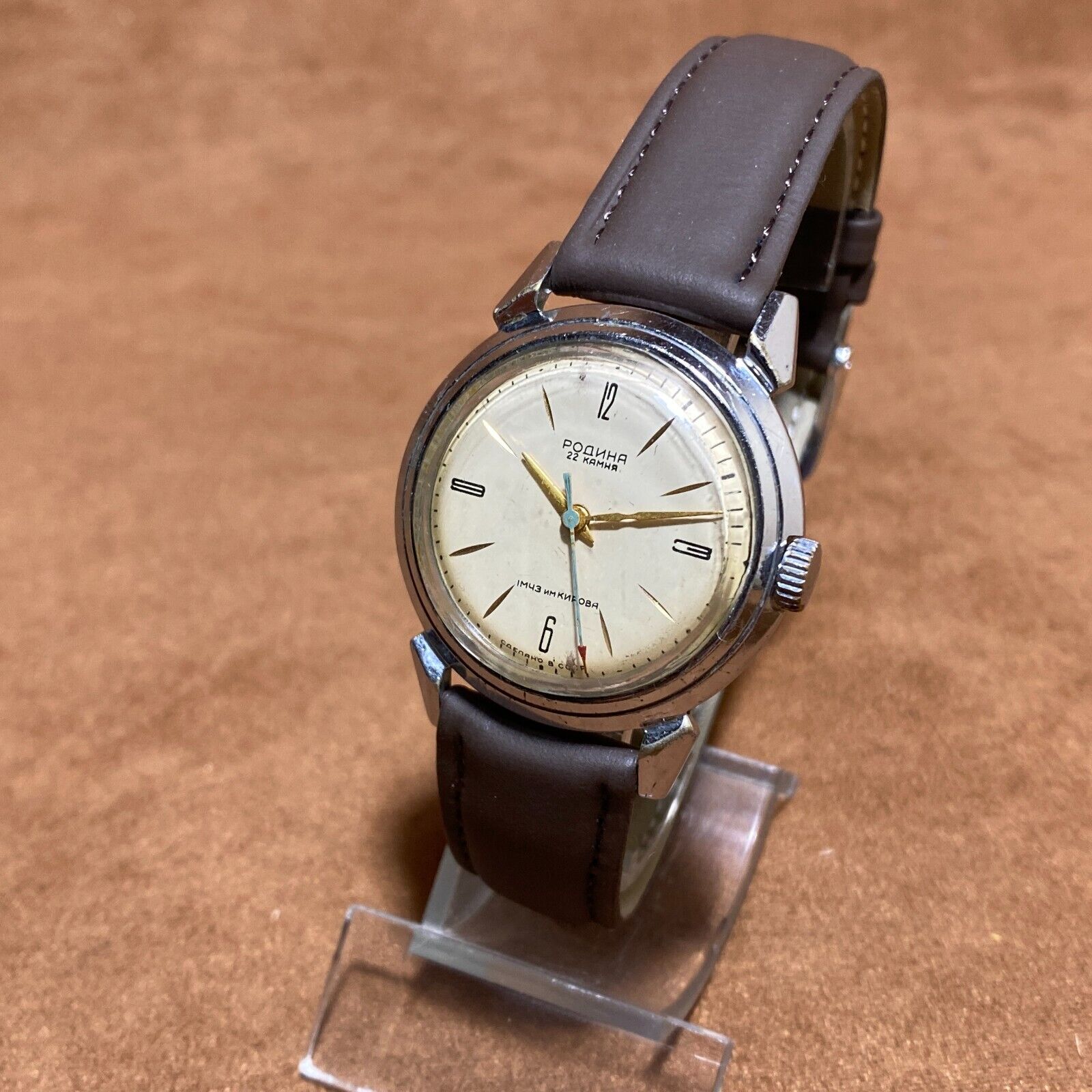 Soviet Kirovskie Rodina Poljot Watch Automatic Watch 22 Jewels 1MChZ 1950s USSR