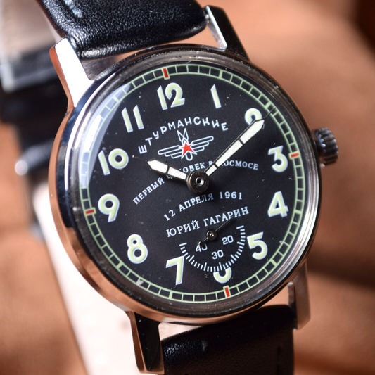 Soviet Watch Pobeda Sturmanskie Vintage Pobeda Mechanical Watch Yuri Gagarin
