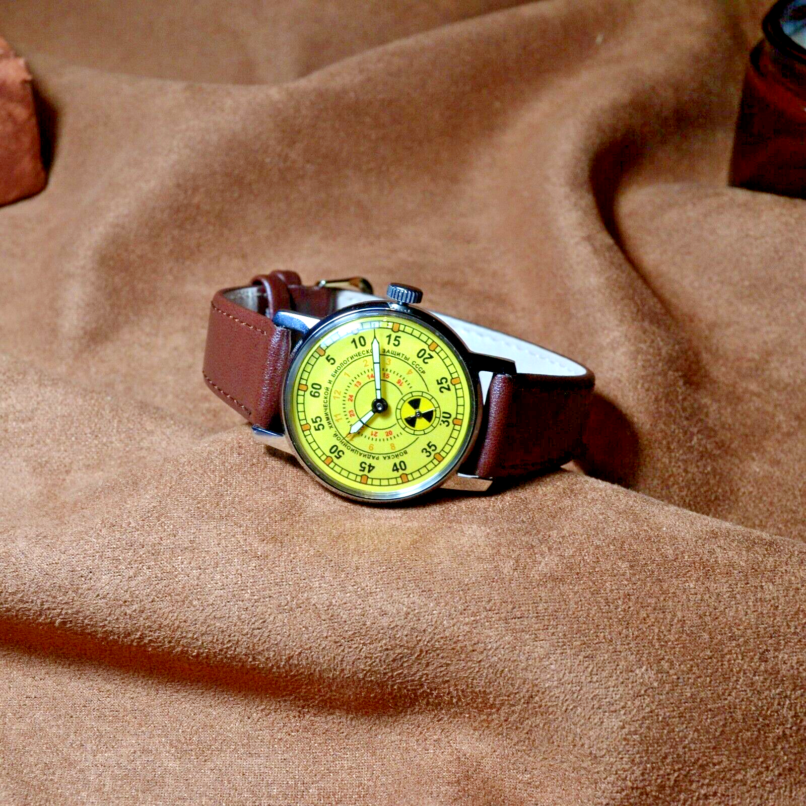 Soviet Wristwatch Pobeda Chemical Defense Forces Mens Soviet Military Wristwatch