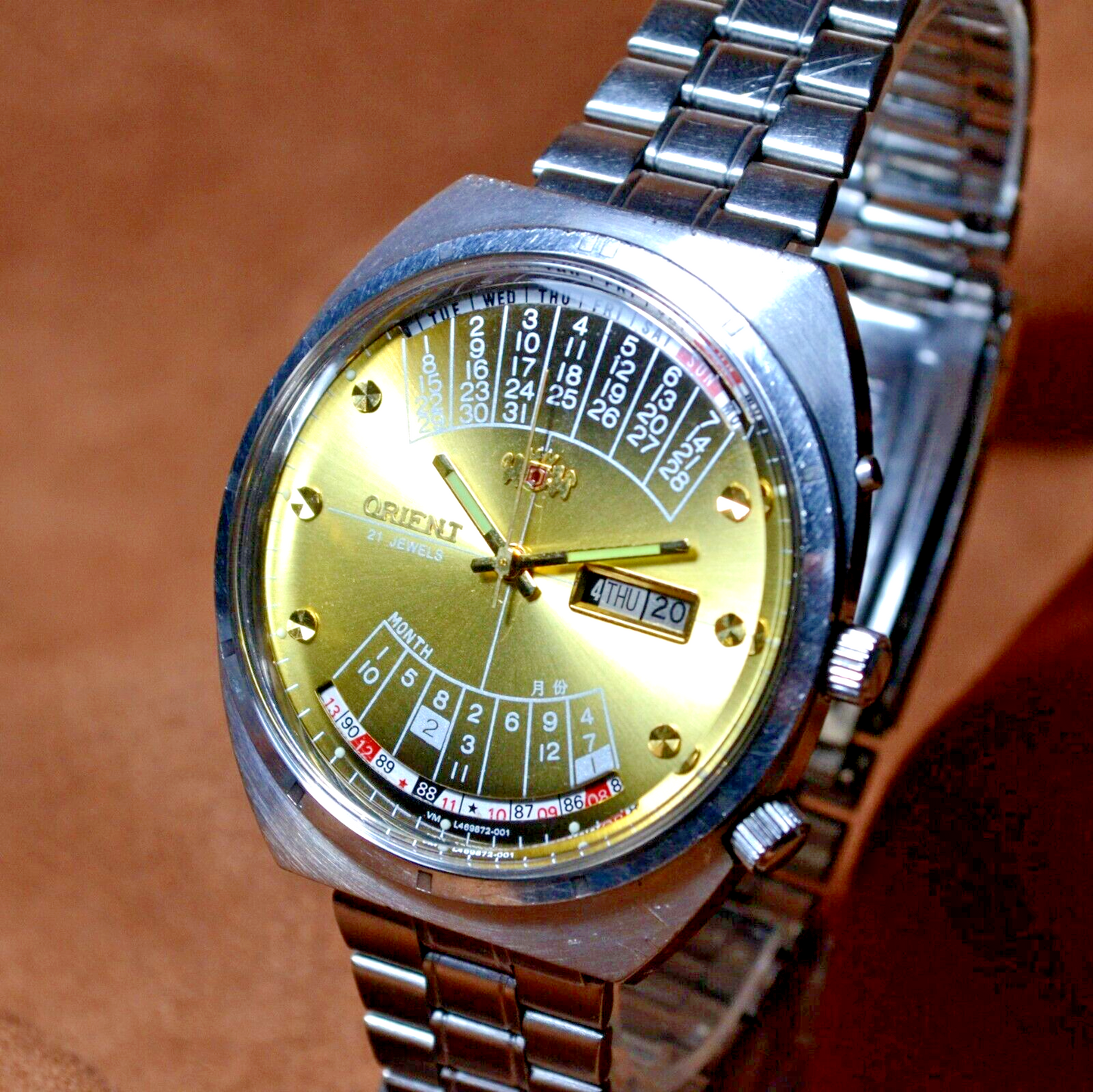 Vintage Watch Orient College Perpetual Multi Year Calendar Automatic Japan Watch