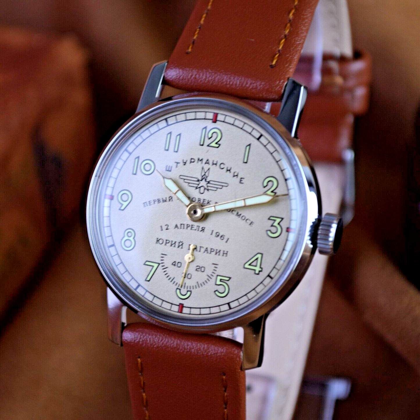 Soviet Watch Pobeda Sturmanskie Yuri Gagarin Vintage Soviet Men Mechanical Watch
