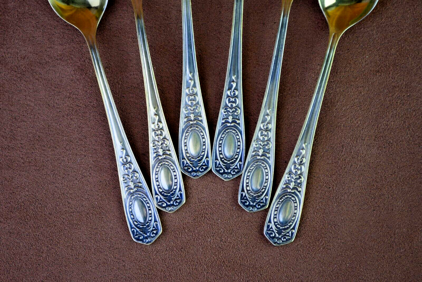 Vintage Soviet Set of 6 Tea Spoons Gold Plated Vintage Spoons Zish Vintage