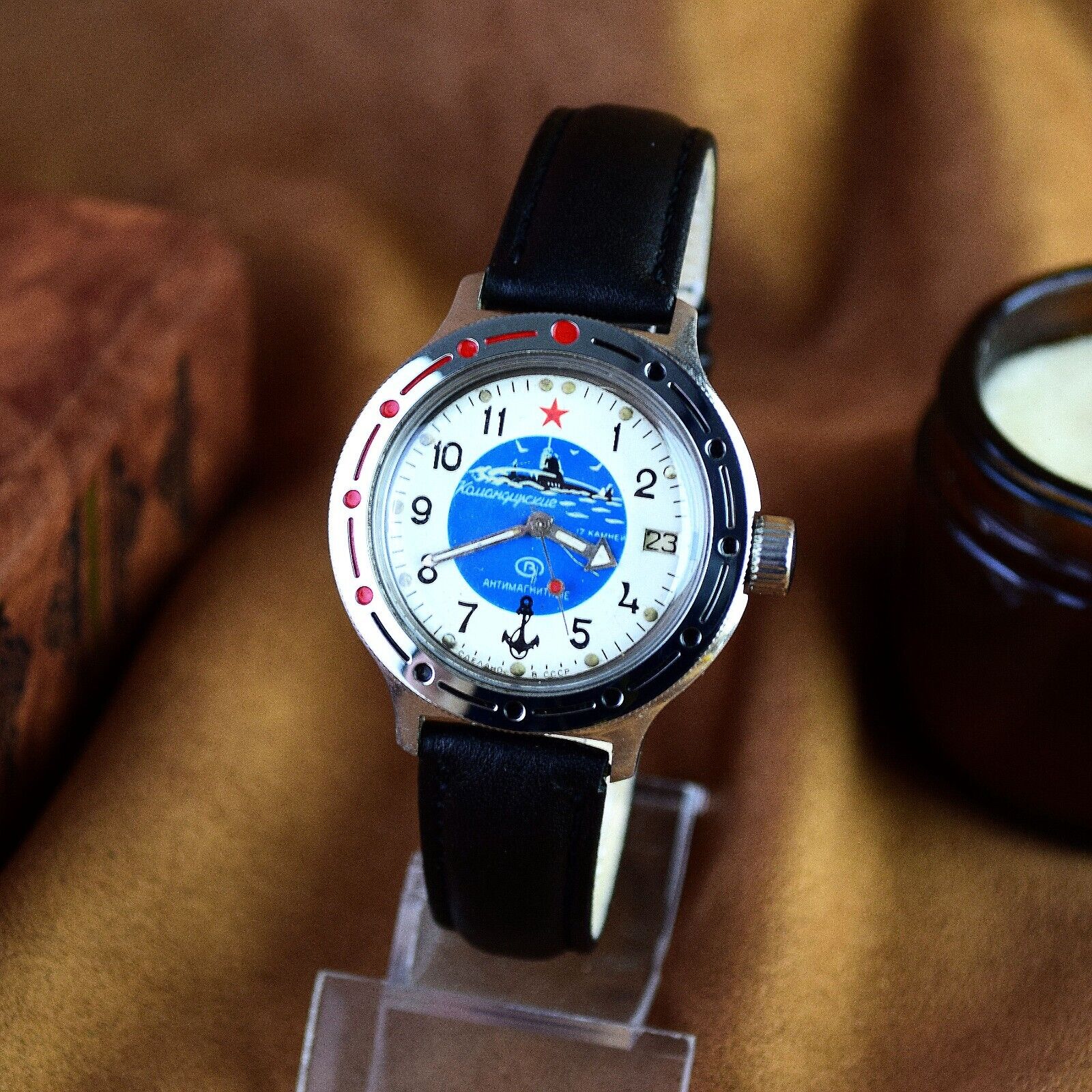 Soviet Wristwatch Vostok Komandirskie Mechanical Military Watch Equipment Wostok