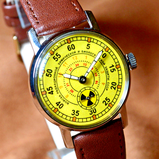 Soviet Wristwatch Pobeda Chemical Defense Forces Mens Soviet Military Wristwatch