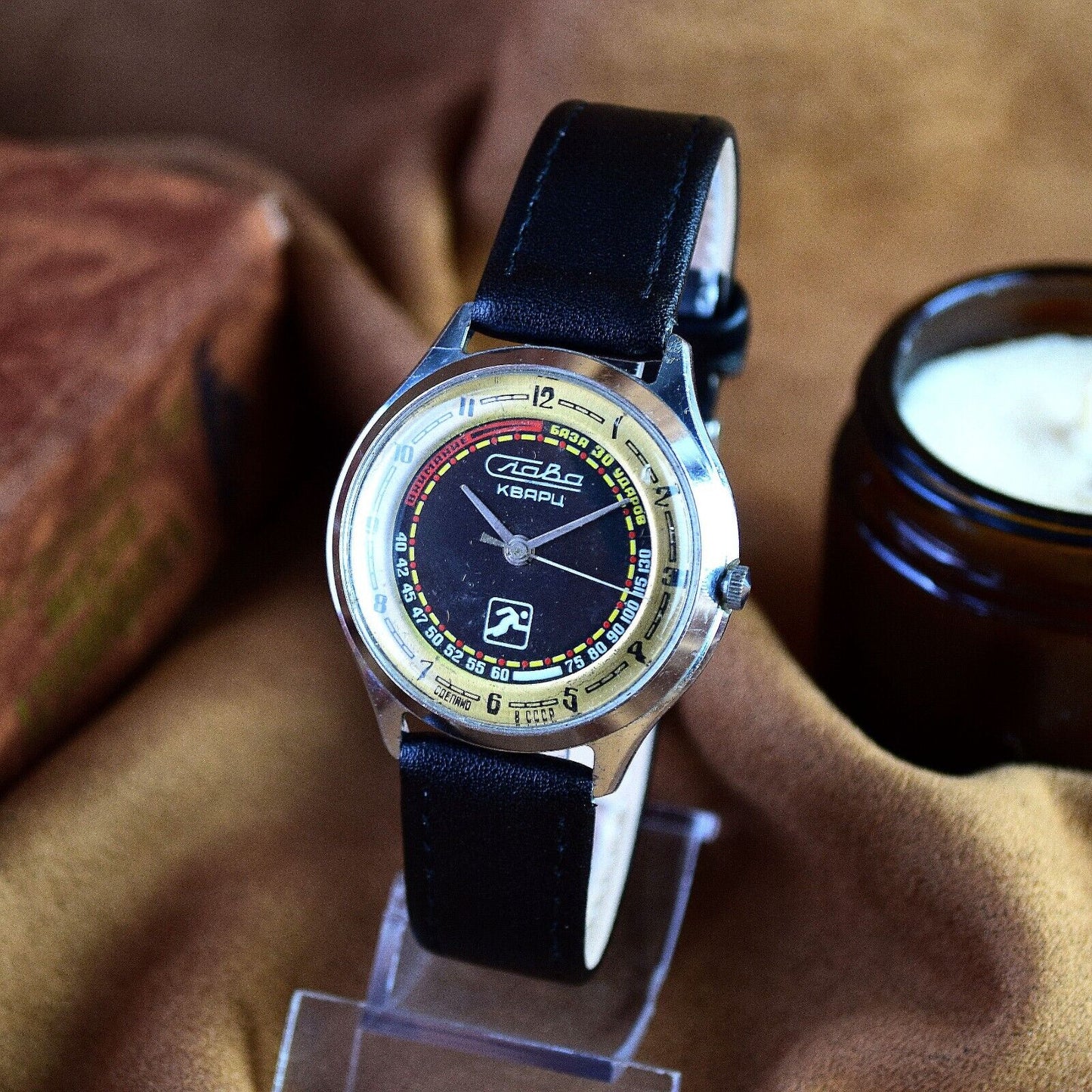 Soviet Wristwatch SLAVA Sport Quartz Vintage Mens Watch Vintage Slava Watch
