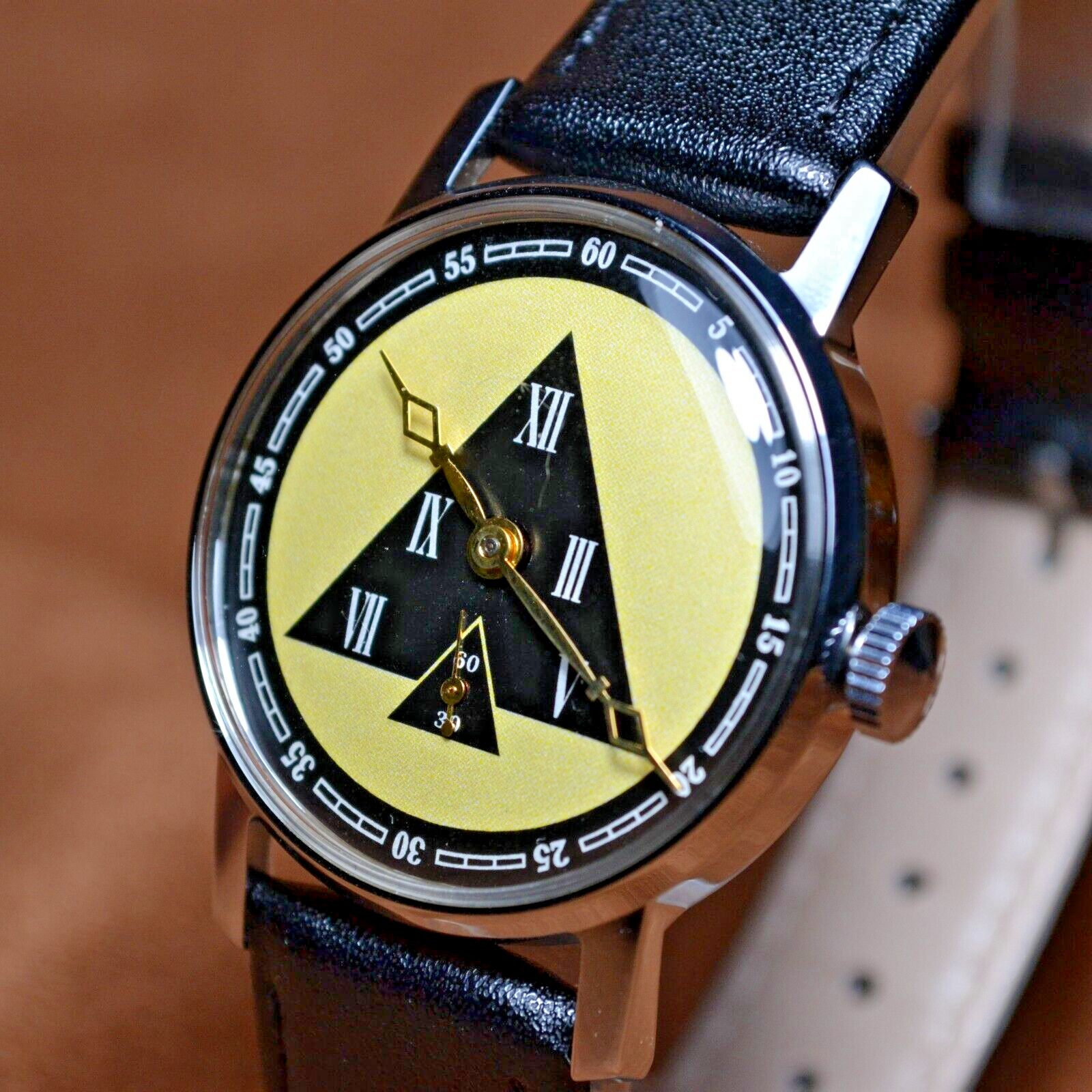 Vintage Watch Pobeda Masonic Style Vintage ZIM Mens Soviet Era Wristwatch USSR