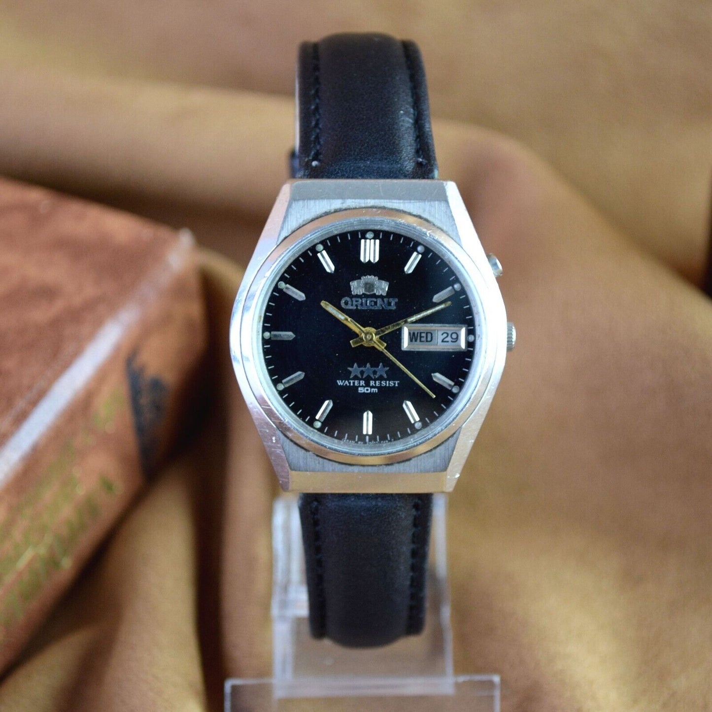 Vintage Japanse Watch ORIENT CRYSTAL 3 AAA Automatic 21 jewels Calendar Day Date