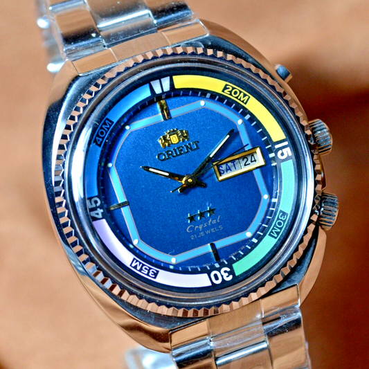 Watch Orient KING DIVER Automatic watch KD 21 JEWELS Original Japan Blue Dial