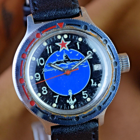 Soviet Wristwatch Vostok Komandirskie Mechanical Military Equipment Wostok USSR 