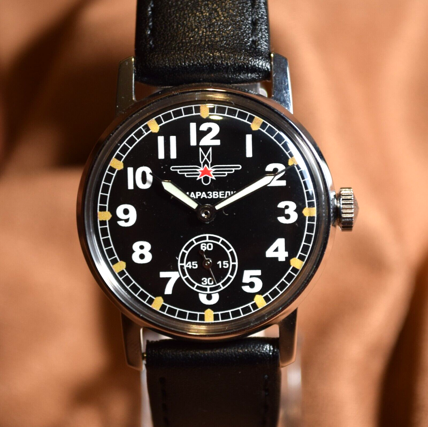 Soviet Wristwatch Pobeda Aerial Reconnaissance Vintage Mens Military Wristwatch