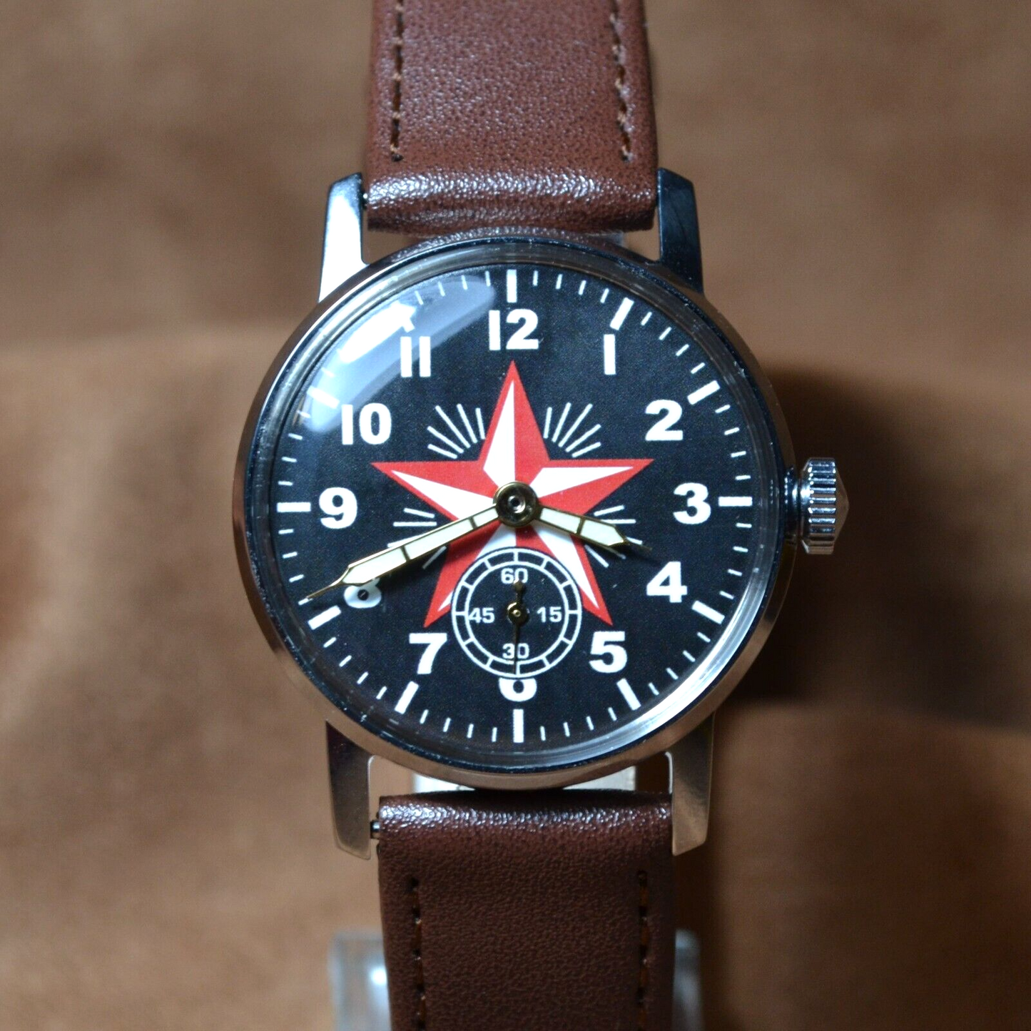 Soviet Watch Pobeda Red Star Rare Mens Mechanical Watch Vintage 15 Jewels USSR