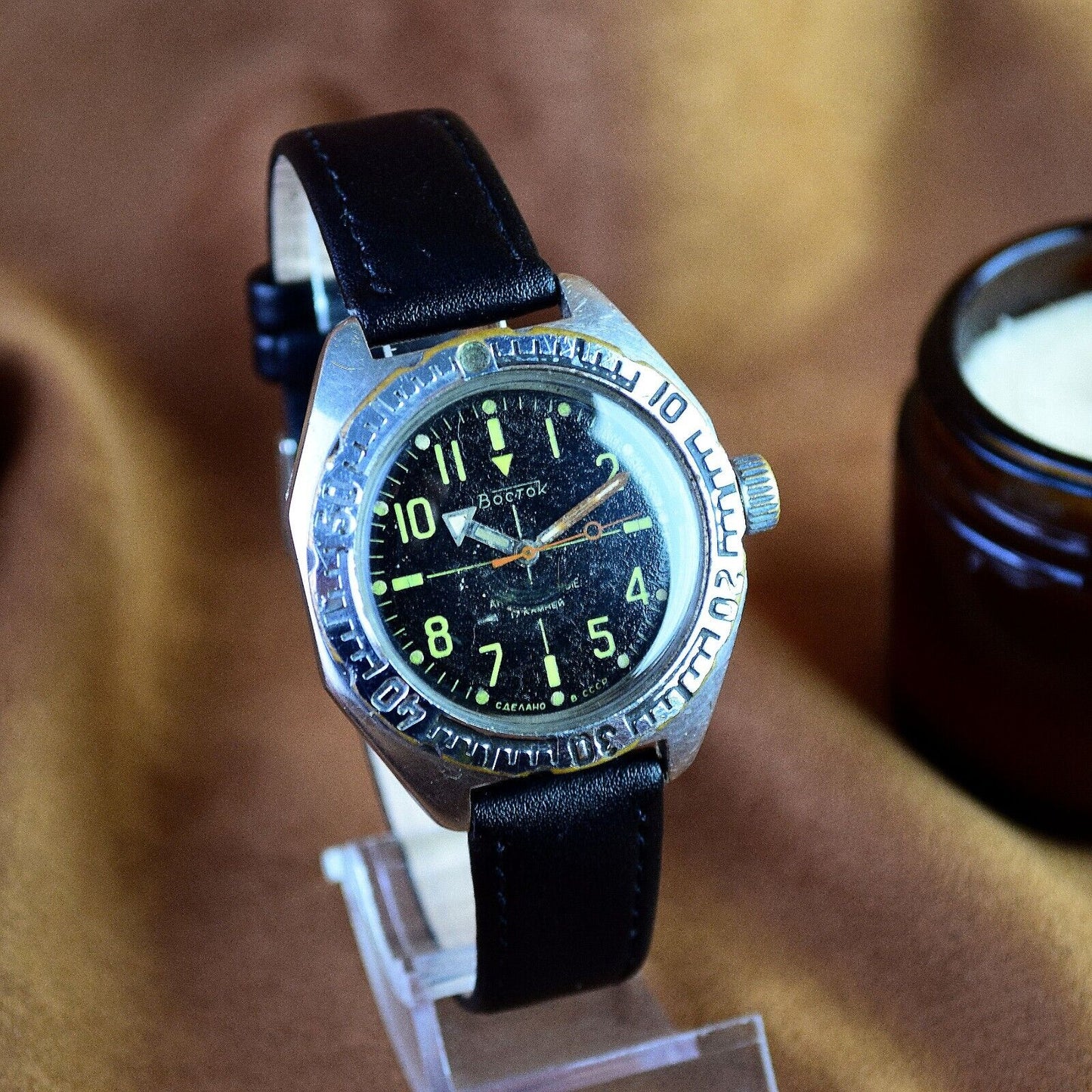 Soviet Wristwatch VOSTOK AMPHIBIAN Diver Military Mens Watch Equipment Wostok