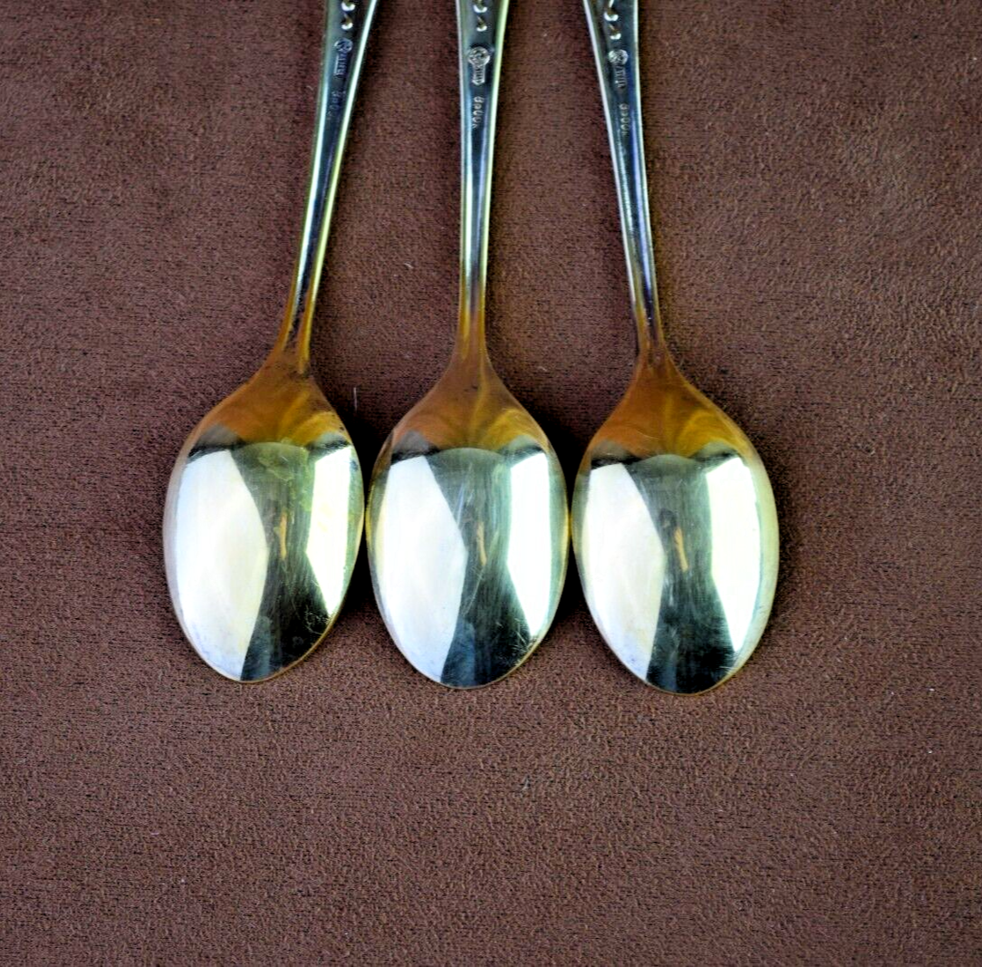 Vintage Soviet Set of 6 Tea Spoons Gold Plated Vintage Spoons Zish Vintage