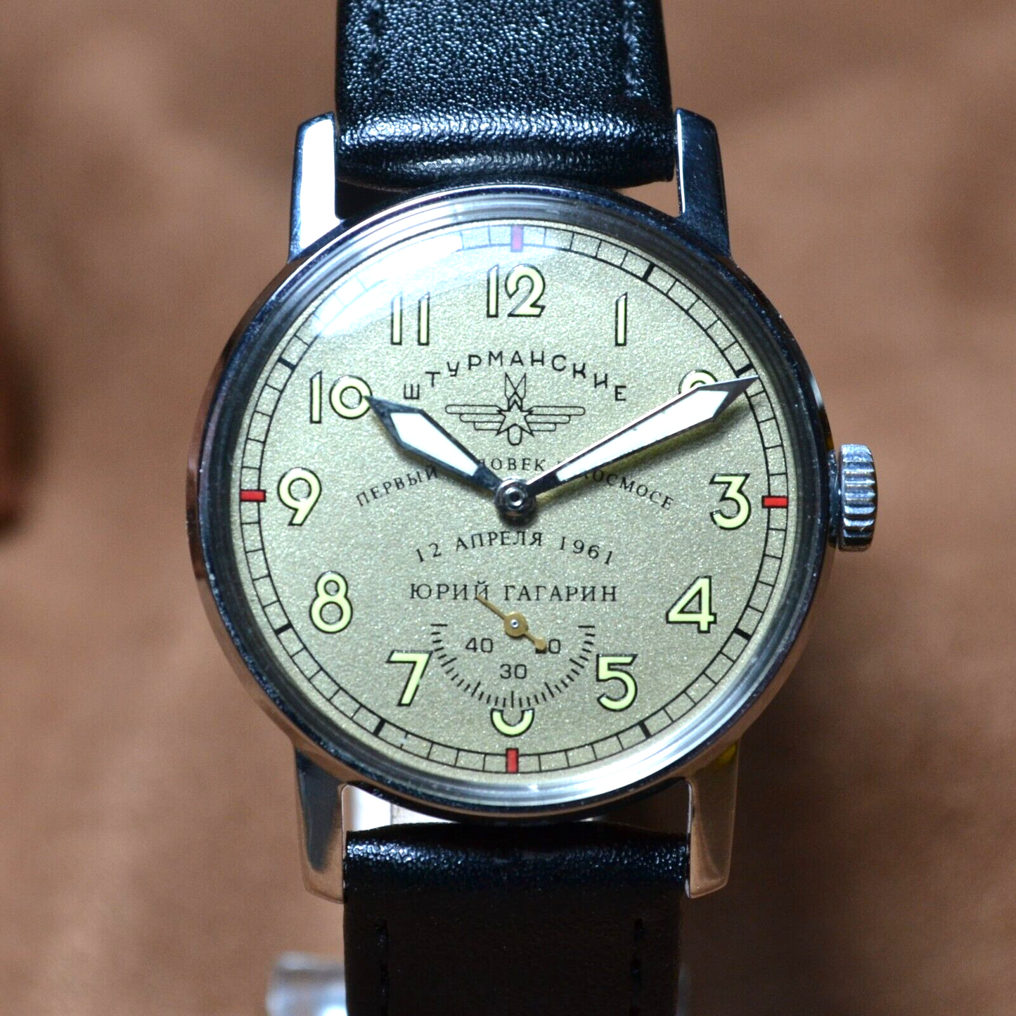 Soviet WristWatch Pobeda Sturmanskie Vintage Mechanical Watch Yuri Gagarin USSR