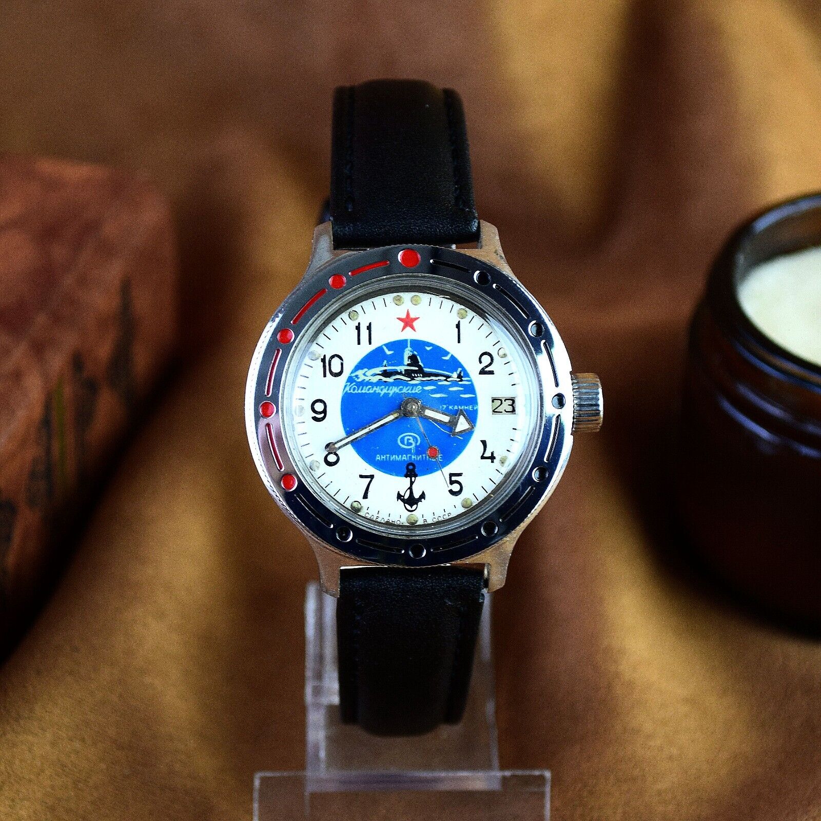 Soviet Wristwatch Vostok Komandirskie Mechanical Military Watch Equipment Wostok