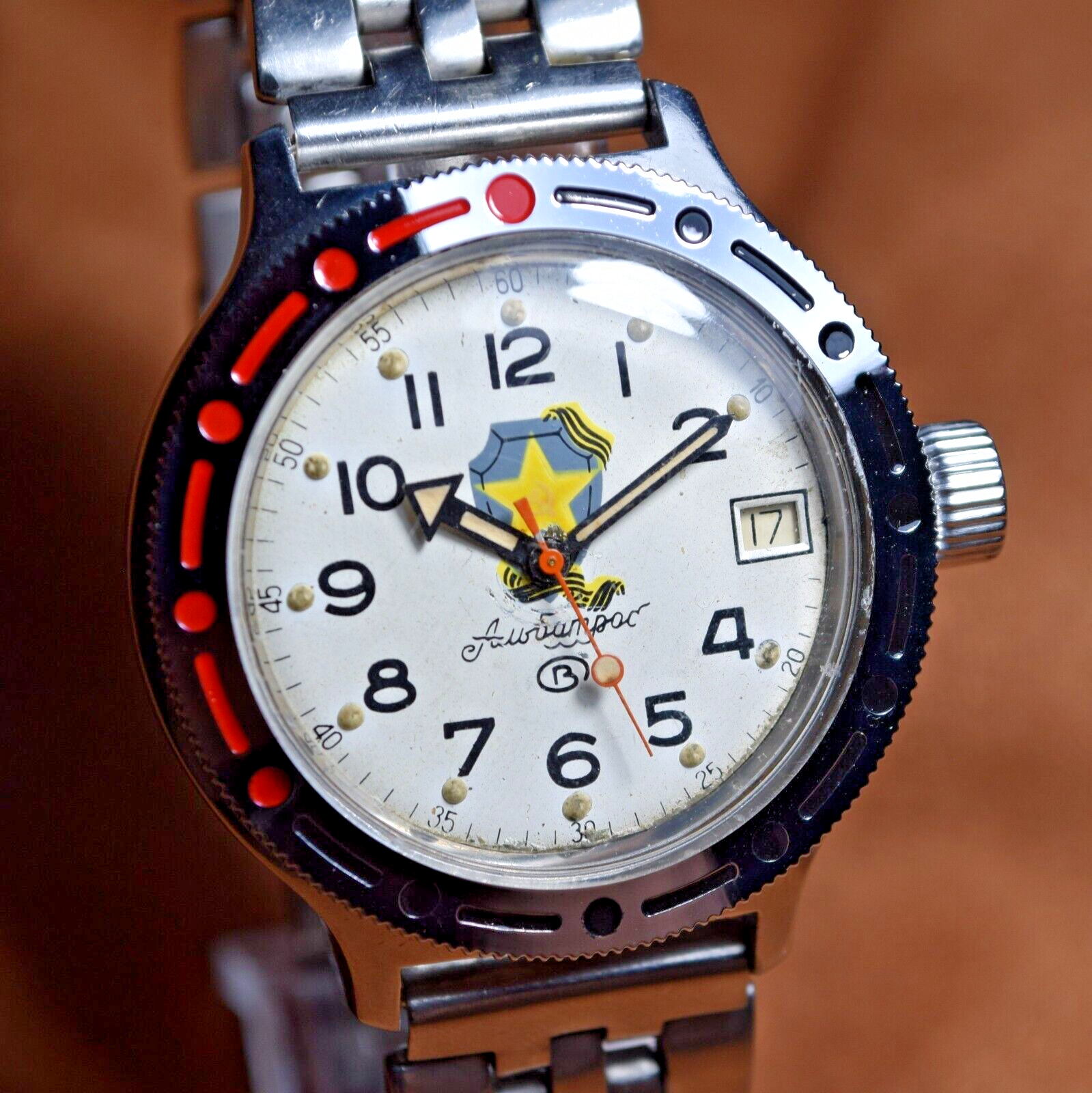 SOVIET MILITARY WRISTWATCH AMPHIBIAN Albatross VOSTOK Mens Vintage Wristwatch