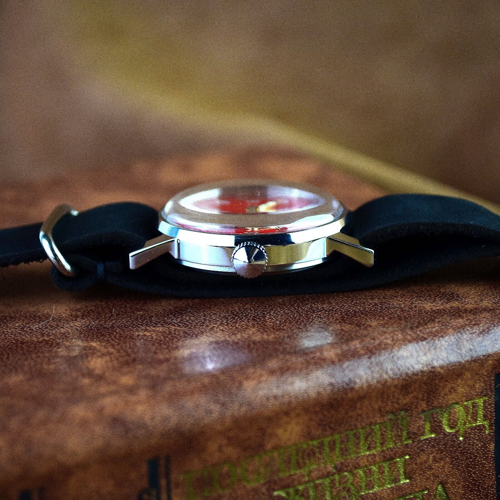 Pobeda Soviet Vintage Wristwatch Olympic Games Mens Mechanical Watch 15 Jewels