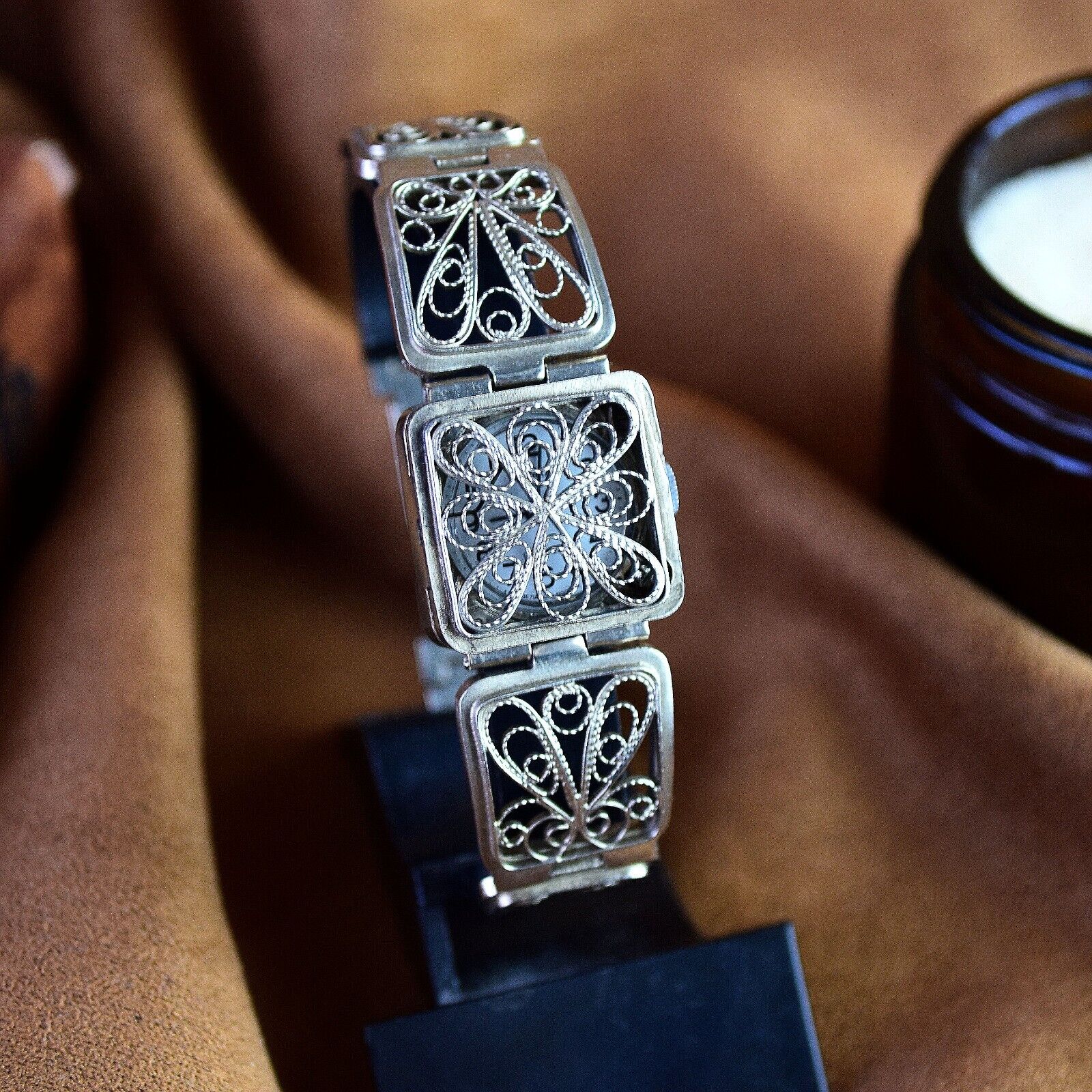 Ladies Soviet Wristwatch CHAIKA HAND PAINTED Filigree Vintage Women's Watch