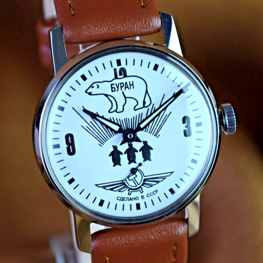Soviet Vintage Wristwatch Pobeda Buran Men's Mechanical MILITARY Vintage Watch