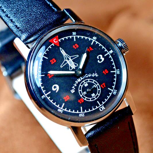 Soviet Watch Pobeda STURMANSKIE Vintage ZIM Mens Soviet Military Wristwatch USSR